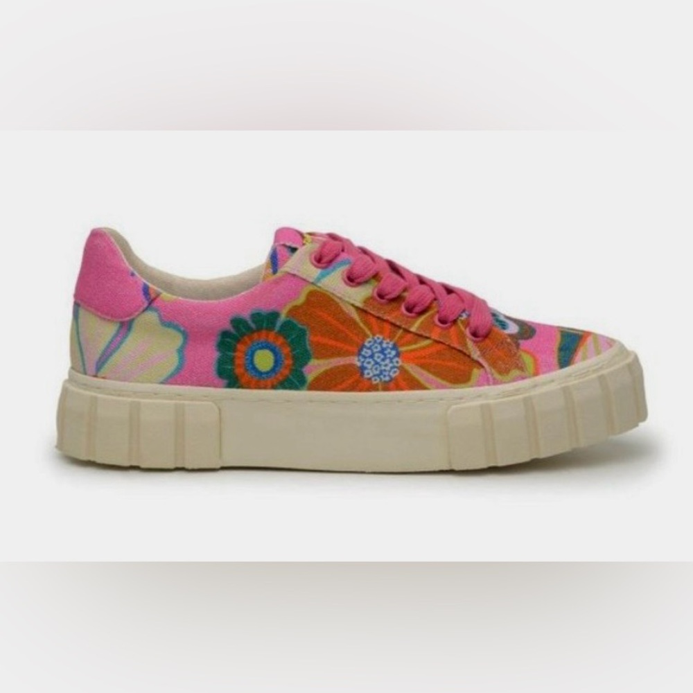 Farm Rio Pink Floral Garden Platform Sneakers - Picture 2 of 11